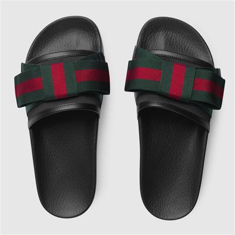 gucci flip flops bow|Gucci platform slide sandals women.